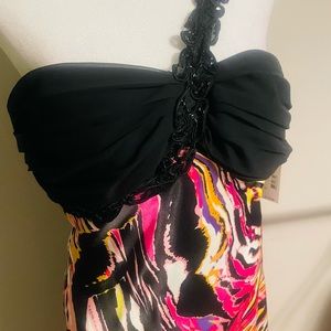 Formal dress, floor length, single shoulder strap